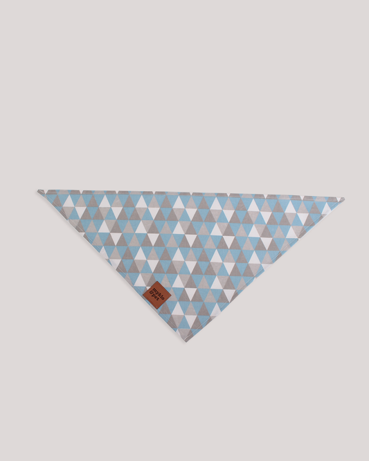 BANDANA PARA MASCOTA GEOMÉTRICA AZUL