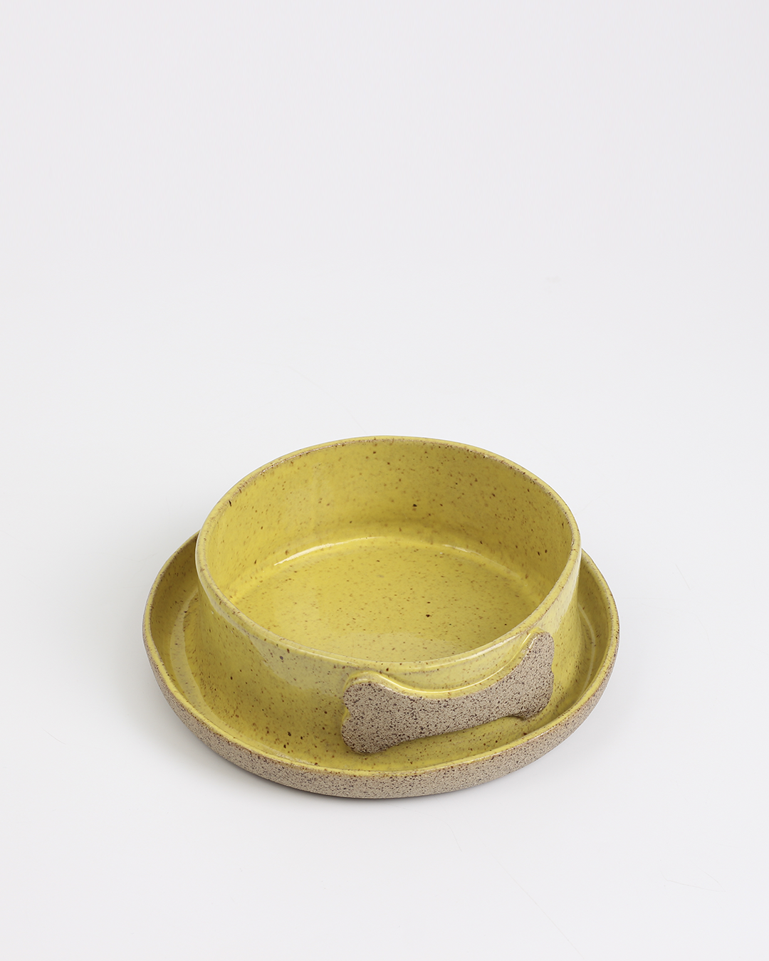 BOWL COMEDOURO OU BEBEDOURO AMARELO BORDA PARA PET