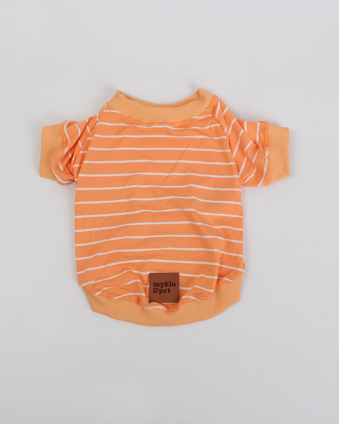 CAMISETA PARA PET LISTRAS LARANJA FELIZ