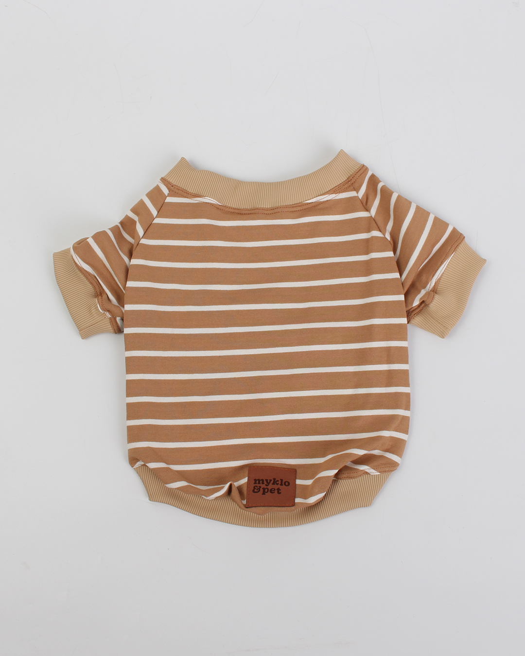 CAMISETA PARA PET LISTRAS MOCHA MOUSSE