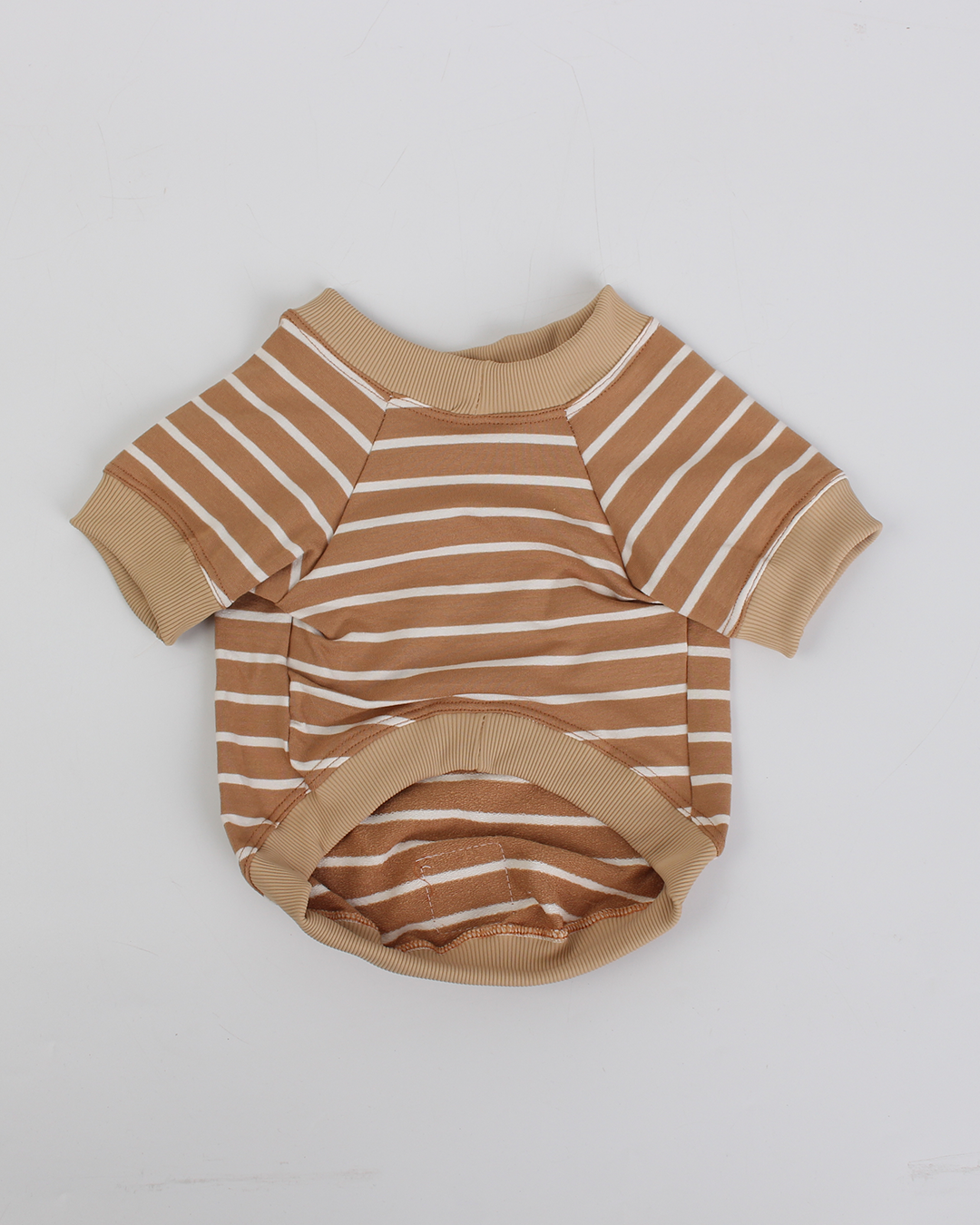 CAMISETA PARA PET LISTRAS MOCHA MOUSSE
