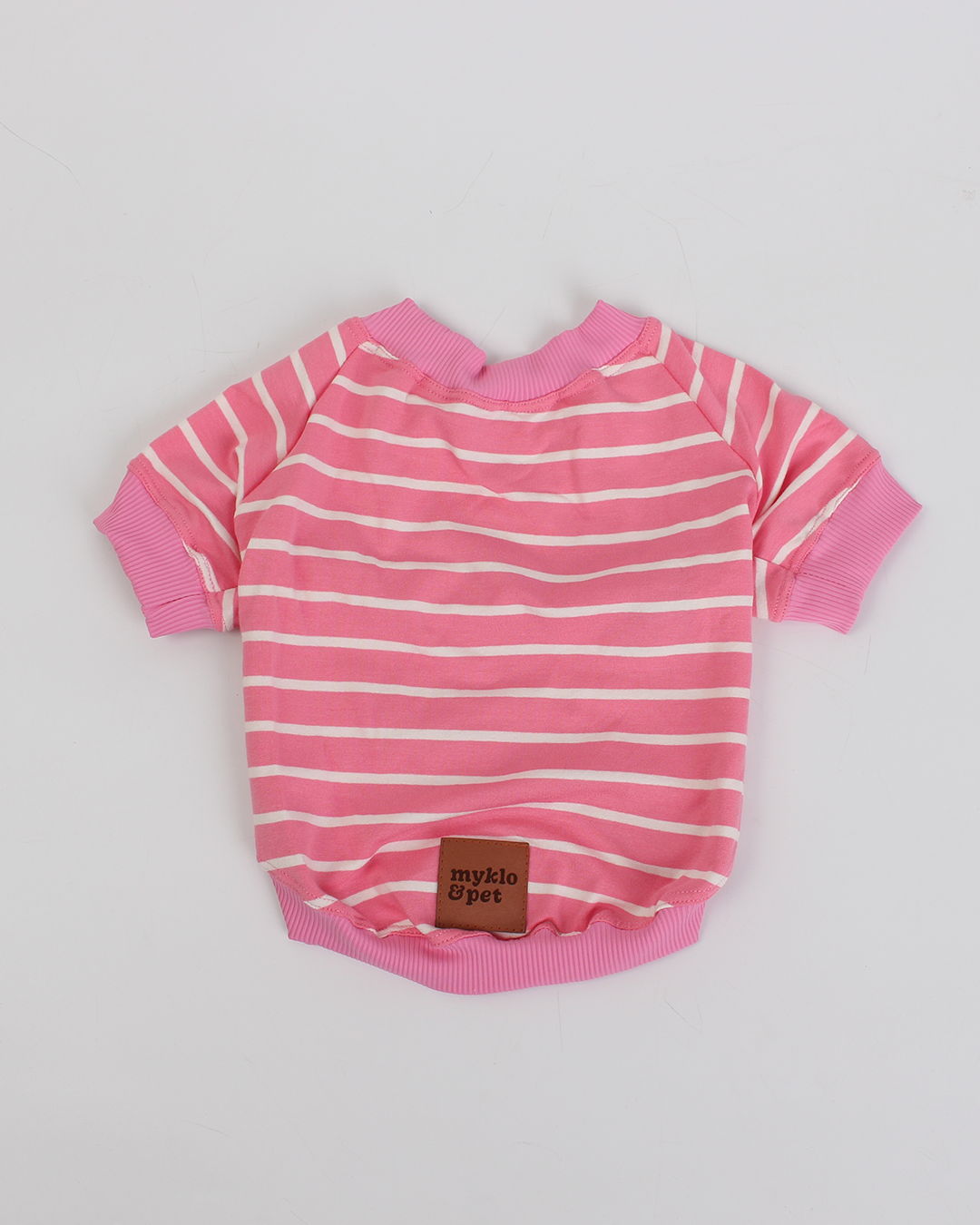 CAMISETA PARA PET LISTRAS ROSA PEEPO