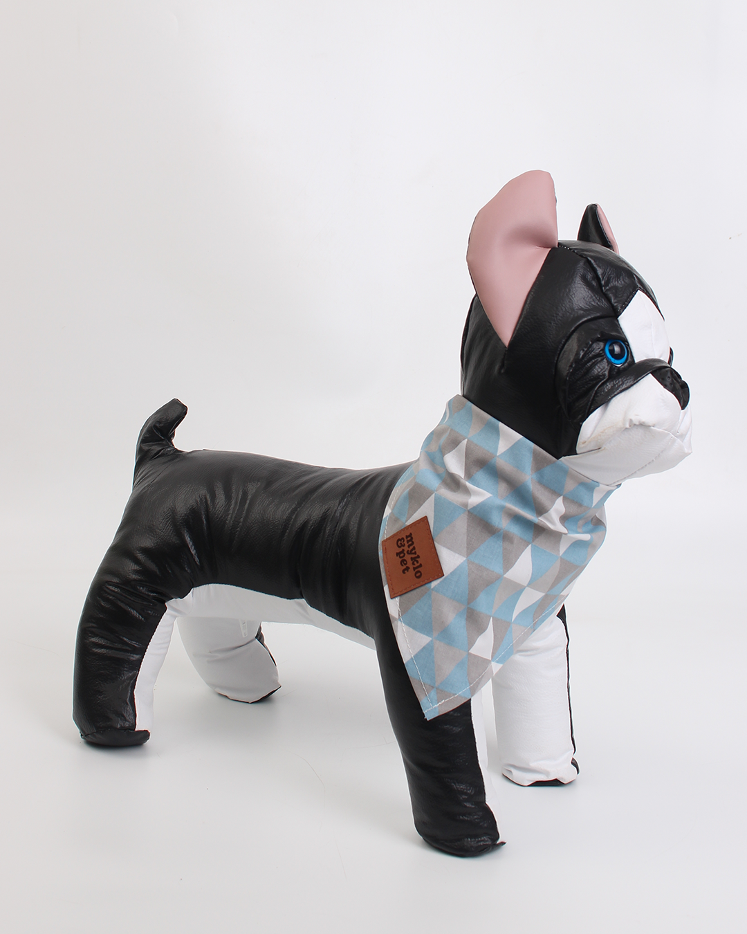 BANDANA PARA PET GEOMÉTRICA AZUL